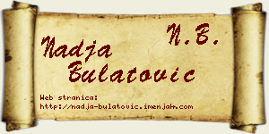 Nadja Bulatović vizit kartica